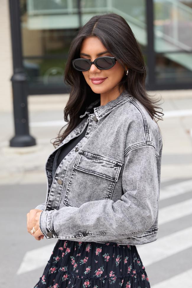 My Favorite Light Wash Denim Jacket FINAL SALE Product Image