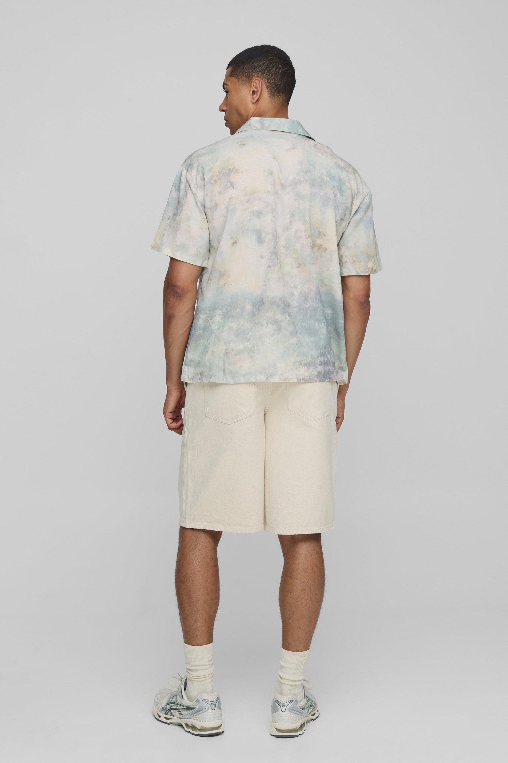 Oversized Abstract Limited Applique Shirt | boohooMAN USA Product Image