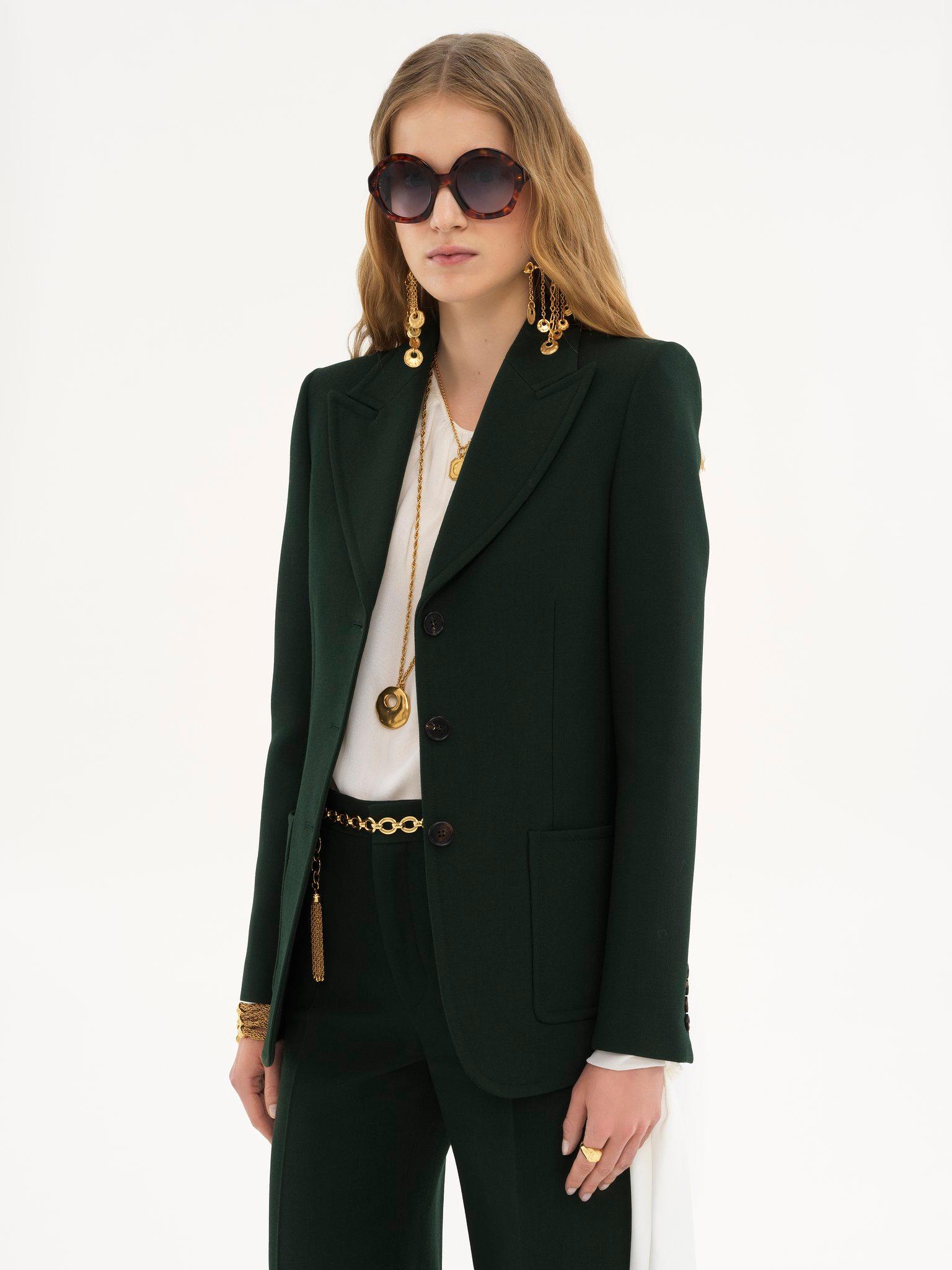 Tailored jacket in wool crêpe Product Image