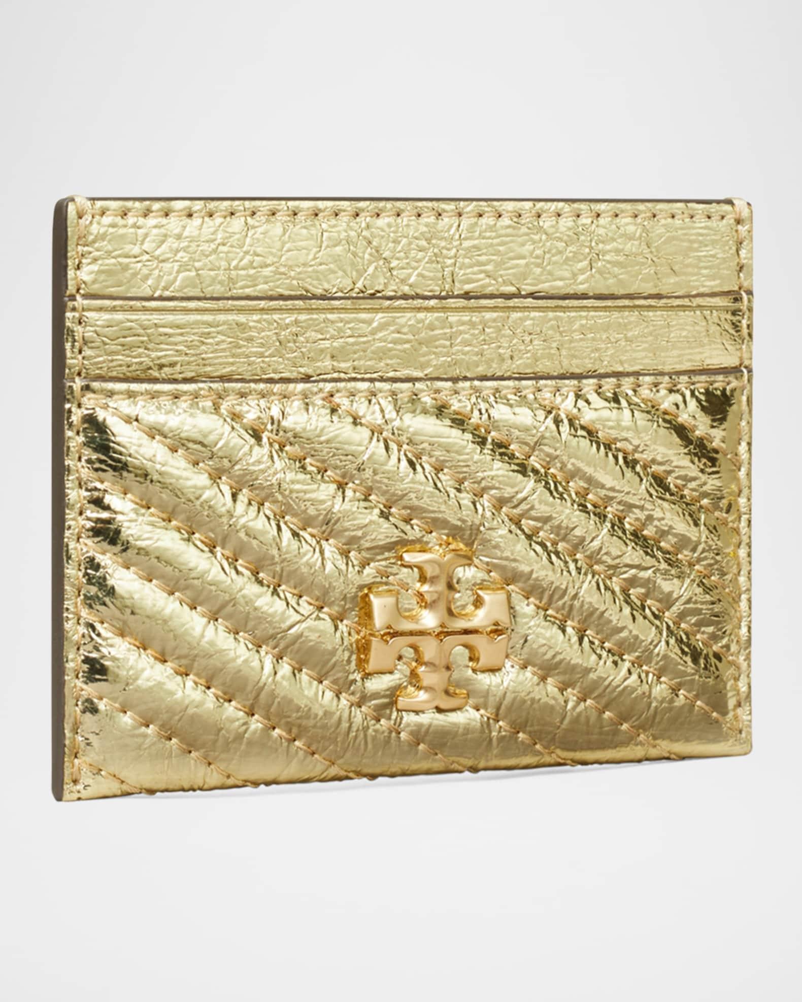 Kira Metallic Quilted Leather Card Case Product Image