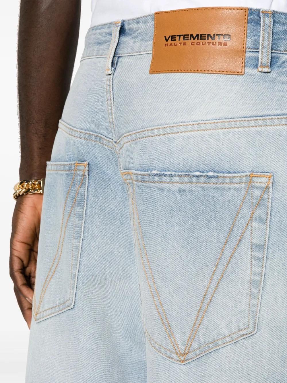 Destroyed wide-leg jeans Product Image