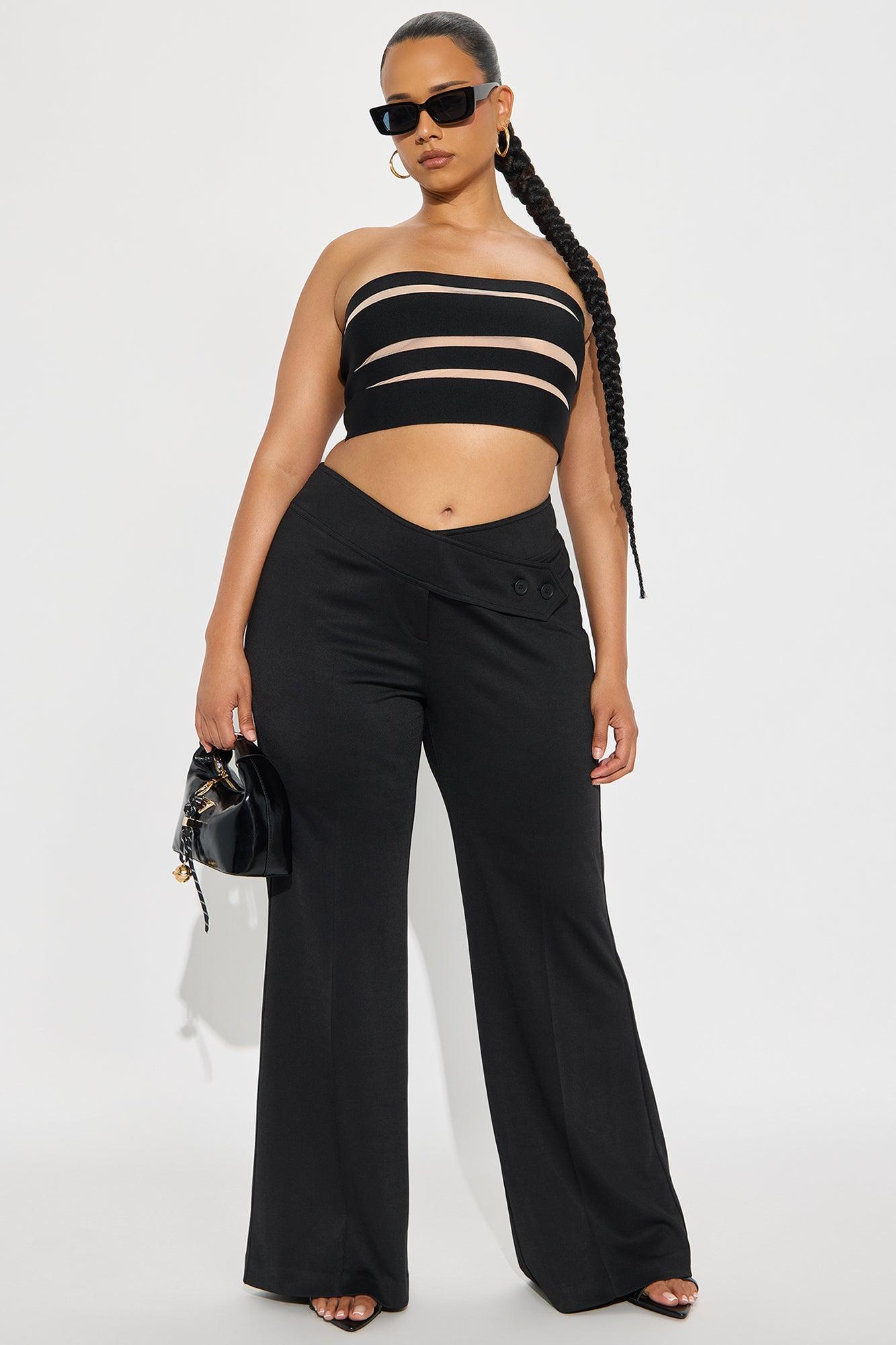 Elsy Ponte Flare Trouser Pant - Black Female Product Image