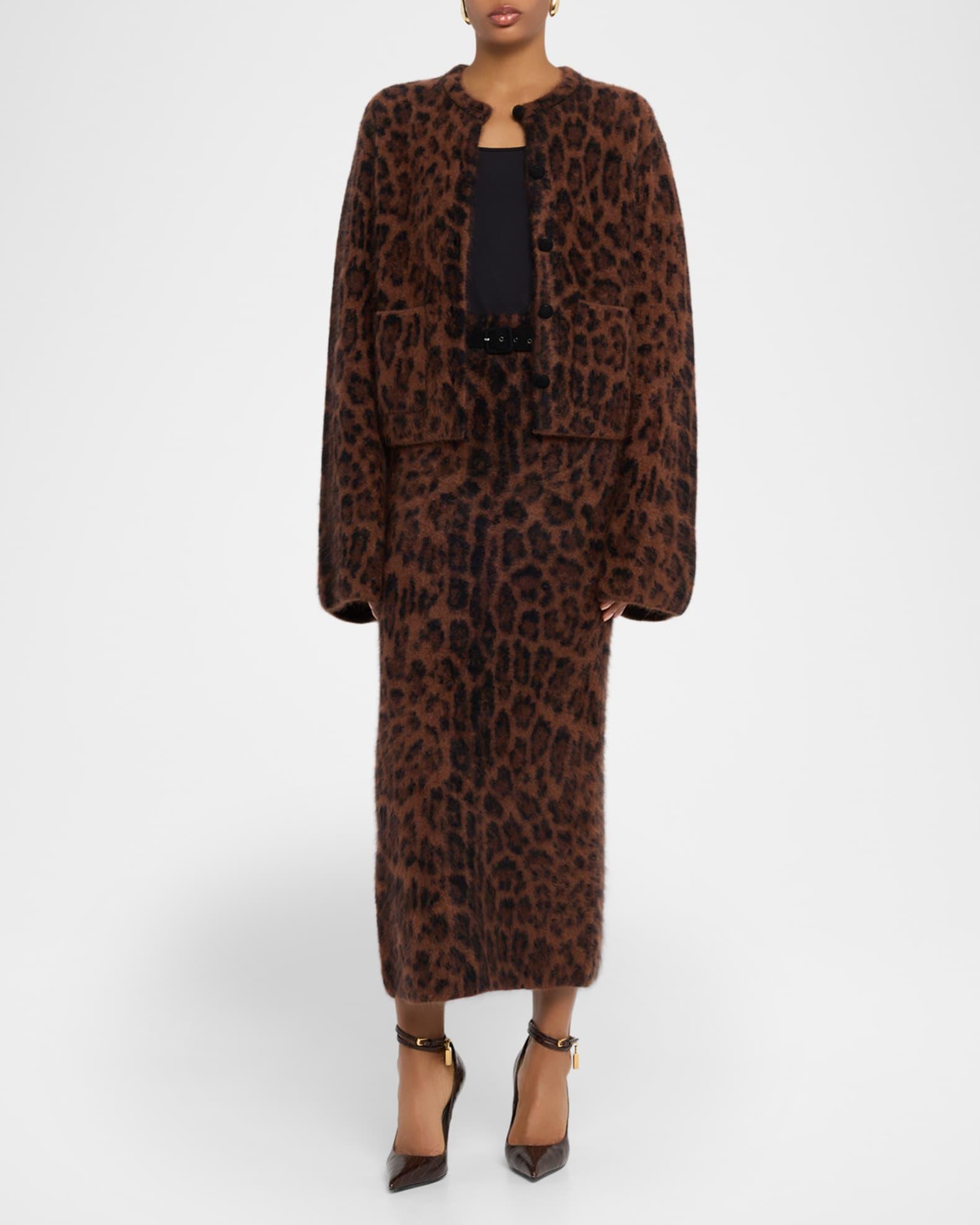 Barret Leopard-Print Cashmere Jacket Product Image