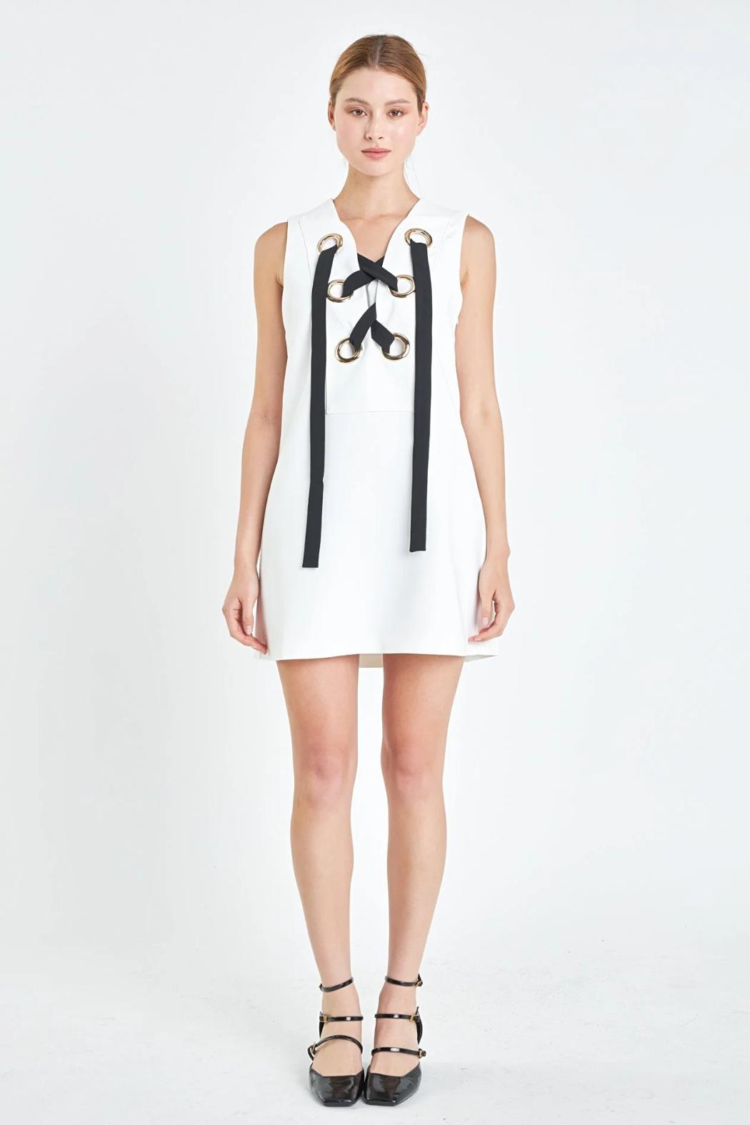 Eyelet Mini Dress Product Image