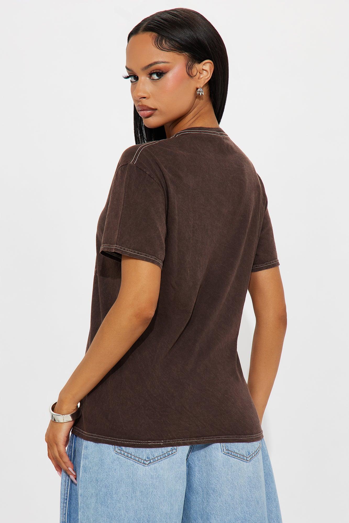 Eazy E Oversized Washed Tee - Brown Wash Product Image