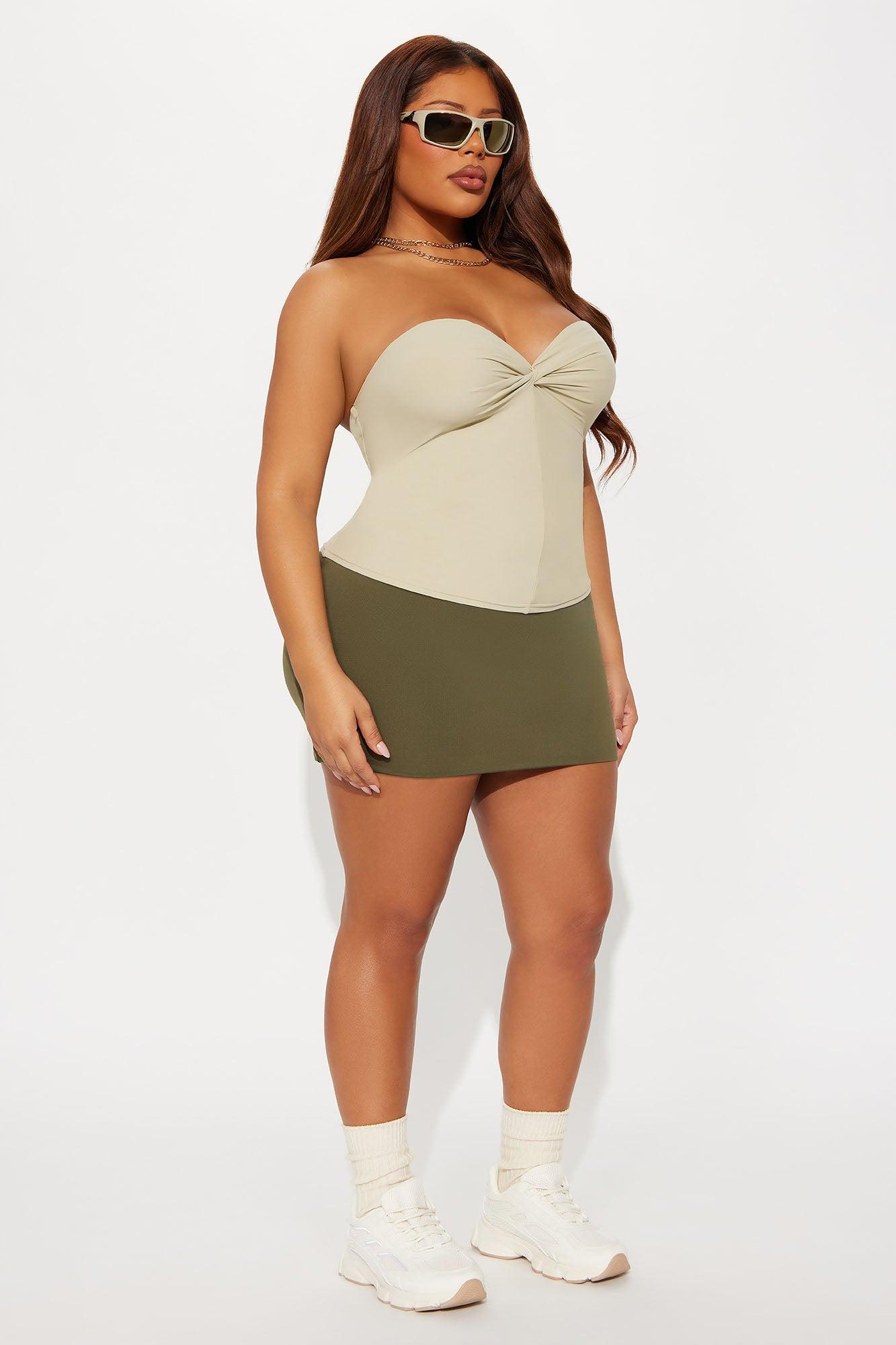 Second Skin Twist Tube Top - Stone Female Product Image