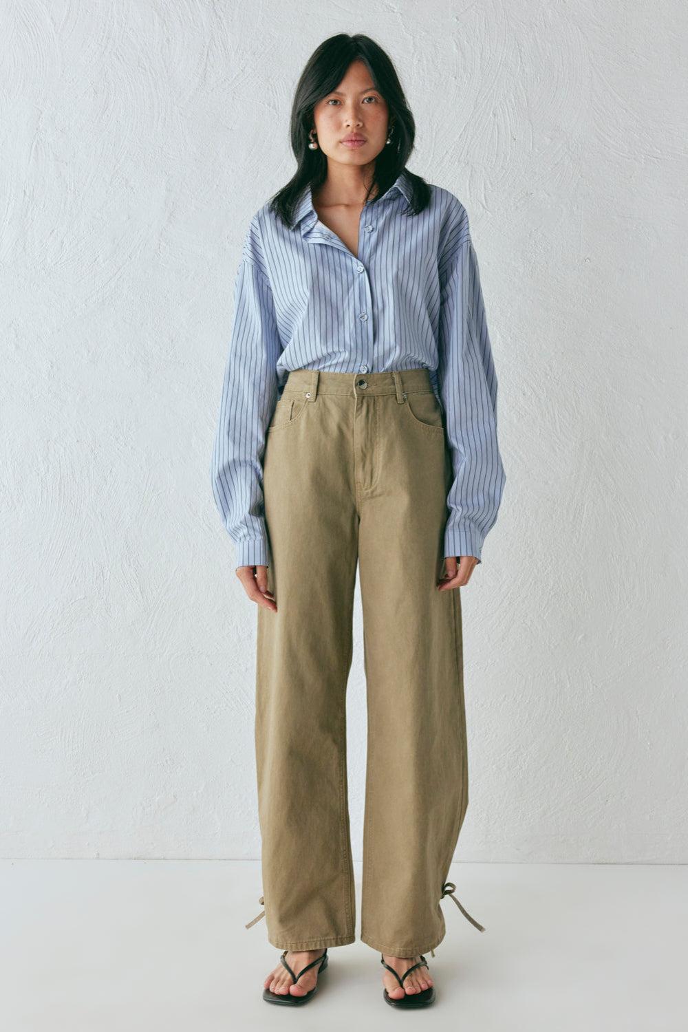 Marnie Denim Jeans Khaki Product Image