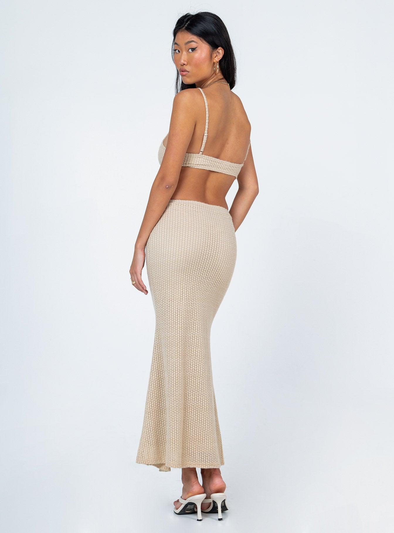 Shanni Maxi Dress Beige Product Image