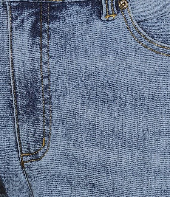 John Mark Petite Size Multi Patch Print 5-Pocket Denim Boyfriend Jeans Product Image