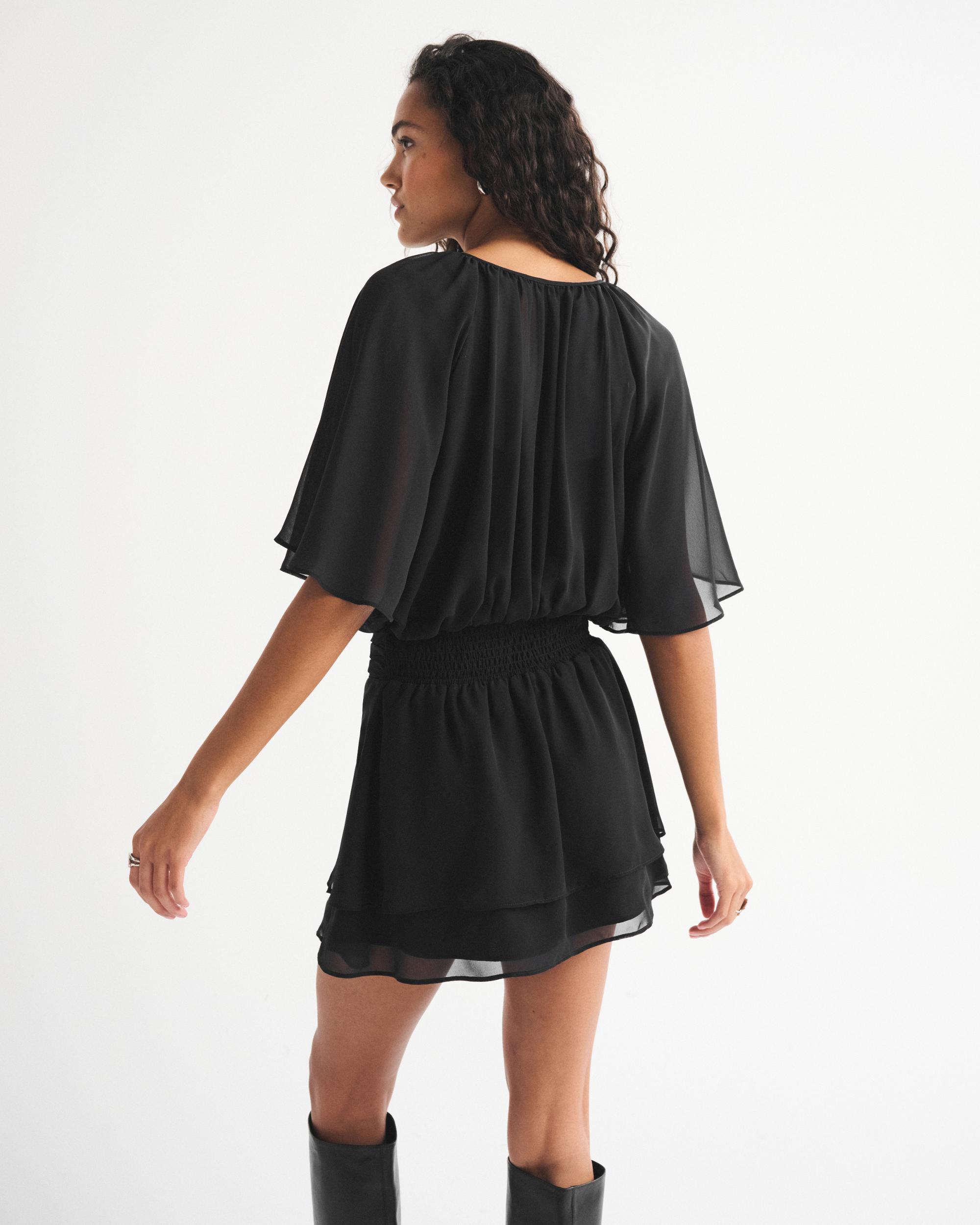 Angel Sleeve Sheer Mini Dress Product Image