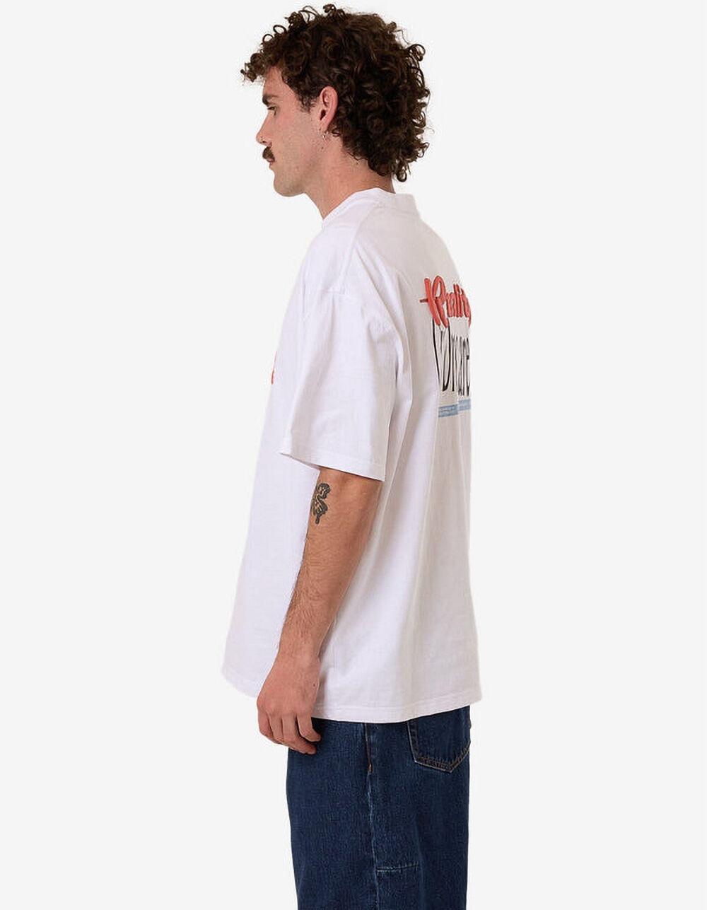 THRILLS Dream Reality Mens Boxy Oversized Tee - WHITE Product Image