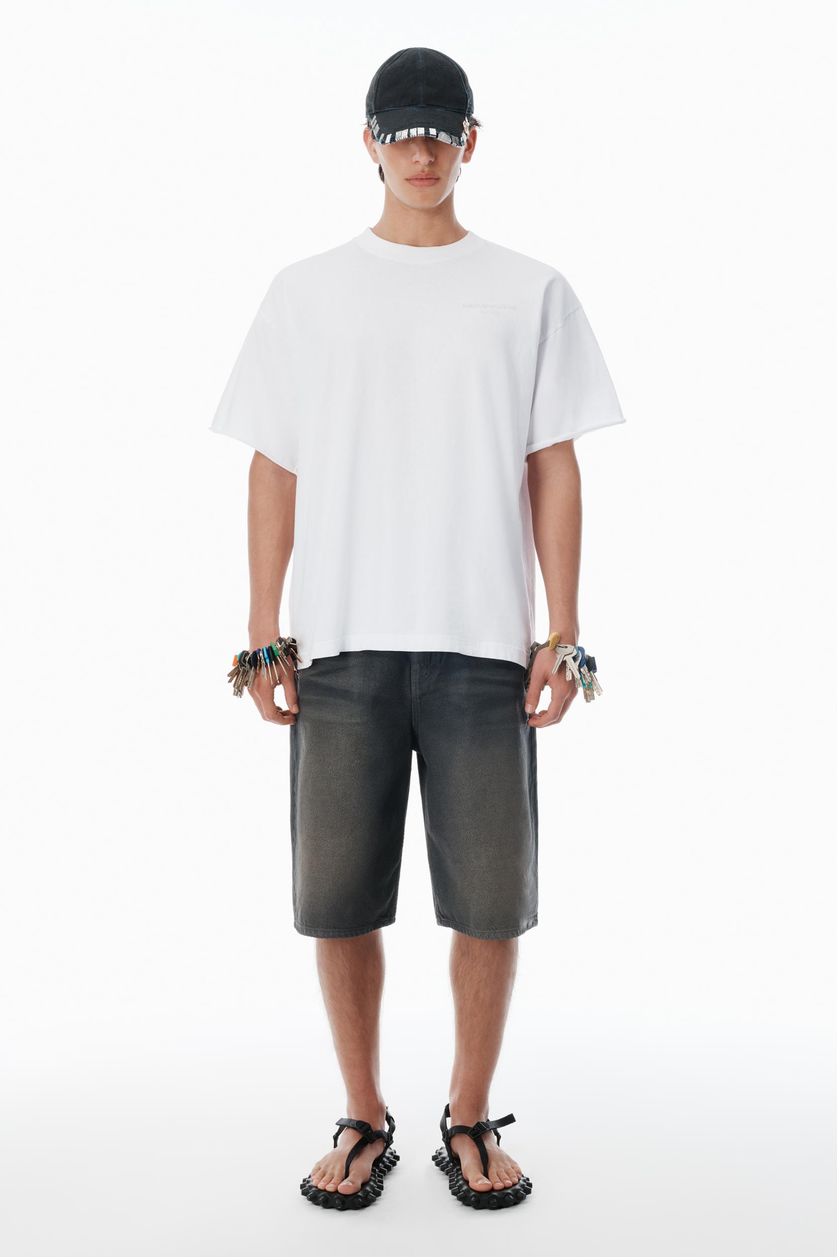 White Cotton Logo T-shirt  Product Image