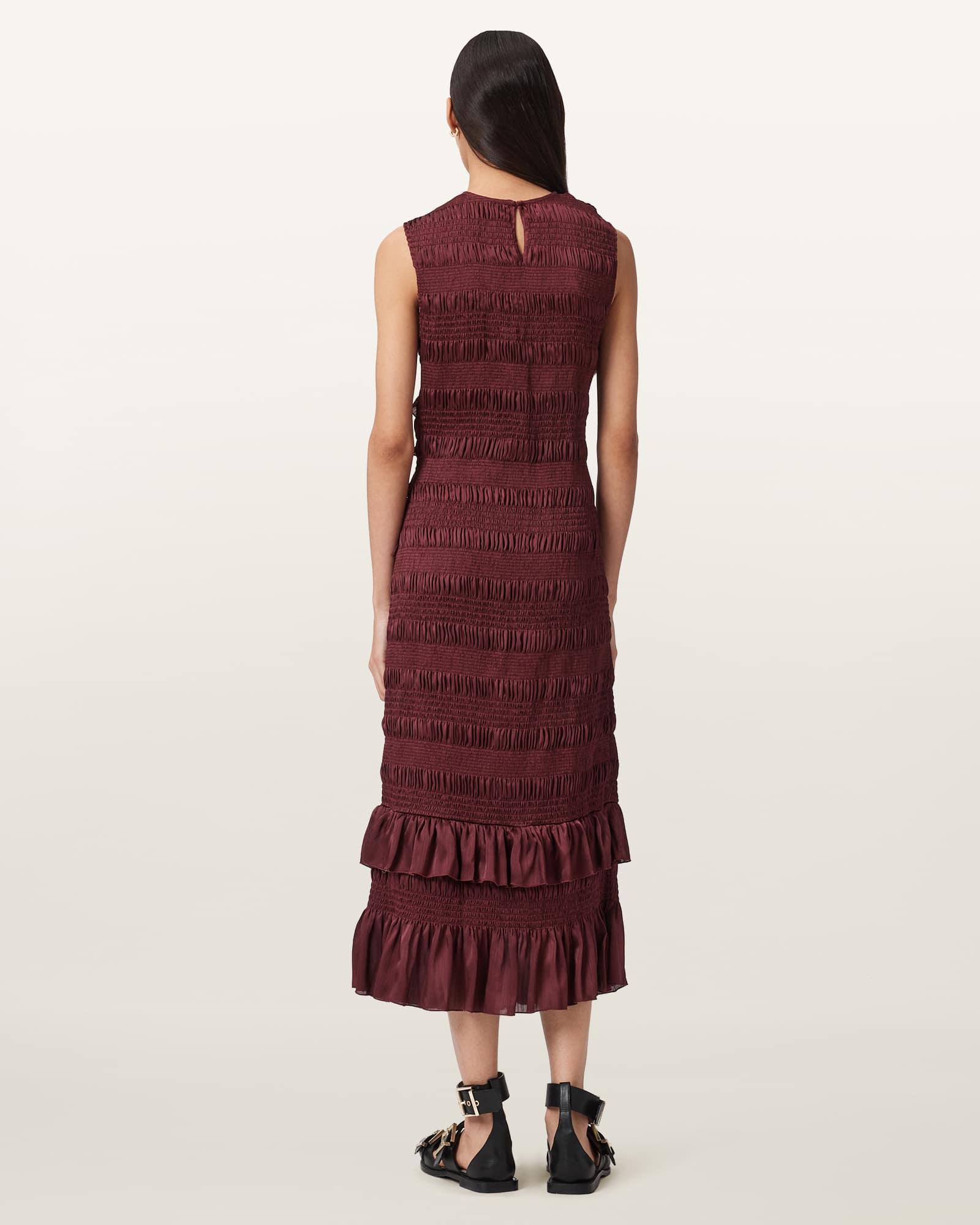 Nyla Ruffled Midi Dress Product Image