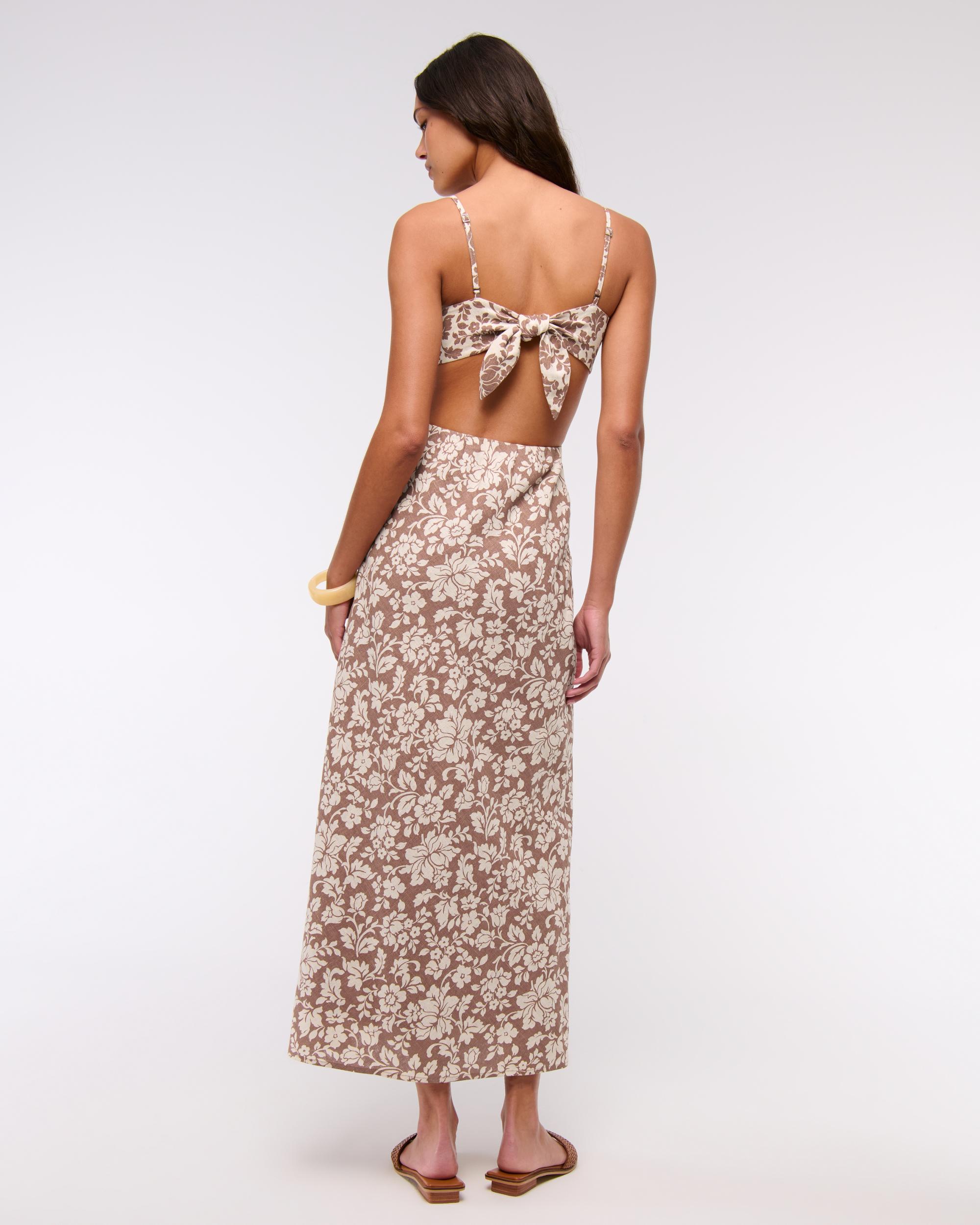 The A&F Julia Slip Cutout Maxi Dress Product Image