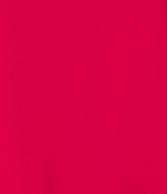 Caroline Rose Julia Matte Crepe Crew Neck 3/4 Ruffled Sleeve High-Low Hem Top Product Image