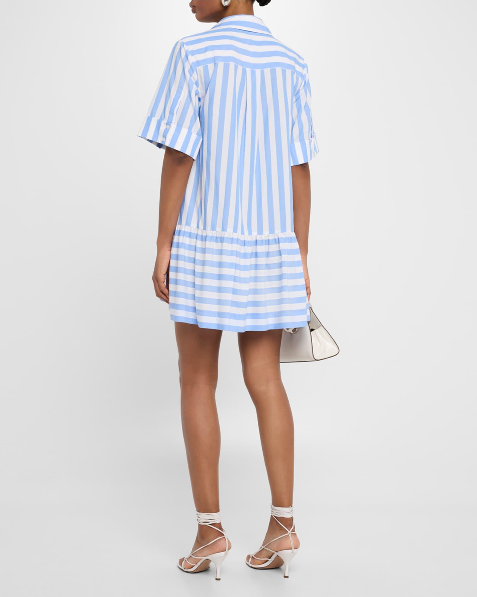 Cris Stripe Short-Sleeve Shirtdress Product Image