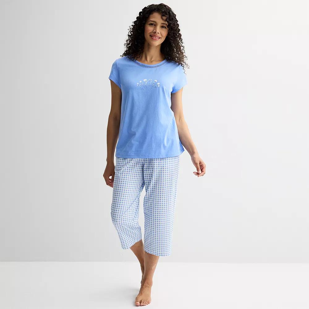 Women's Croft & Barrow® Mom's Day Sleep Set, Size: Small, Buffalo Gingham Product Image