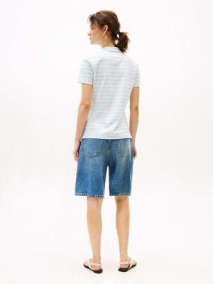 Slim Fit Stripe Stretch-Cotton Polo Product Image