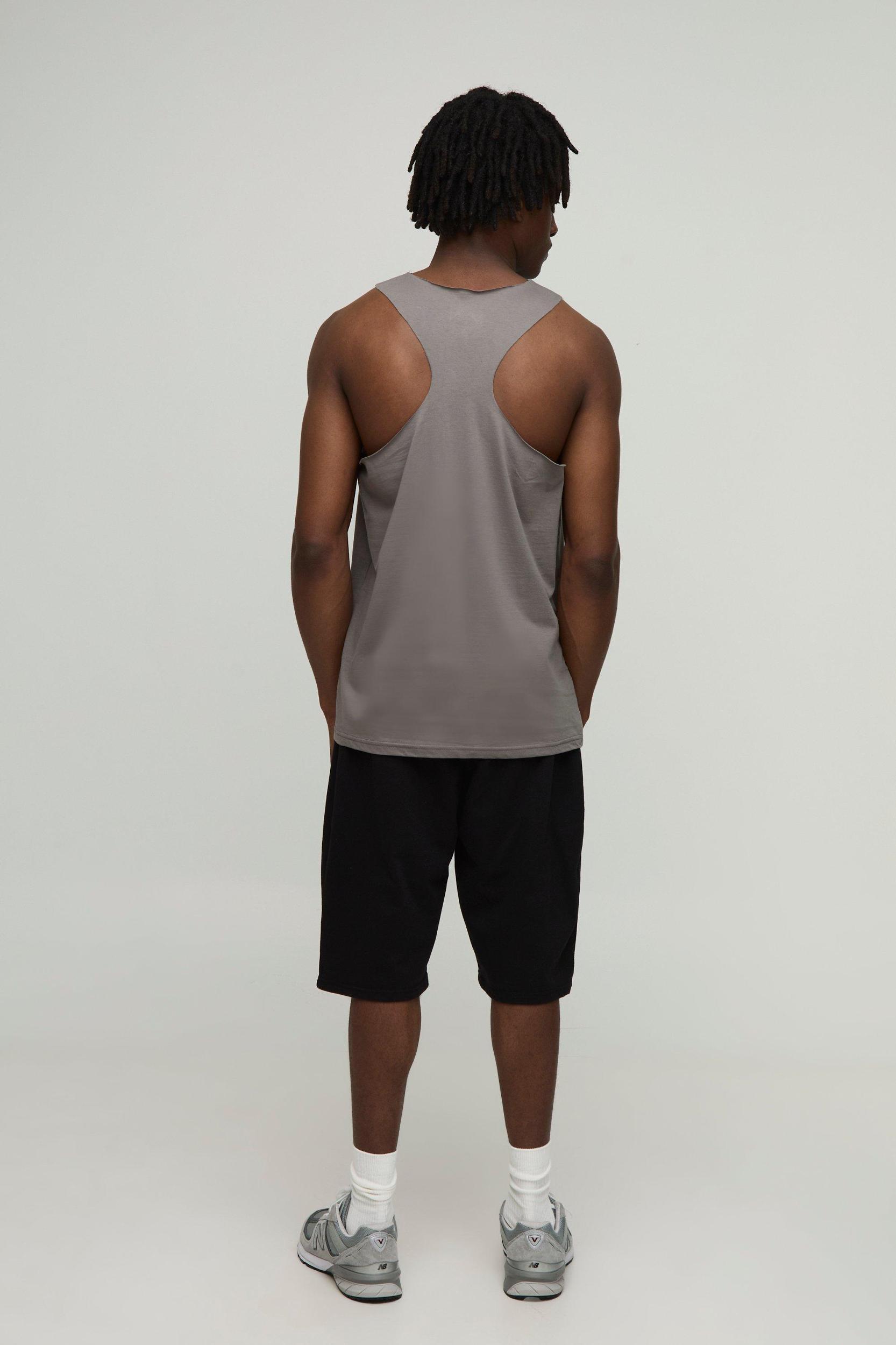 Regular Fit Basic Racer Back Vest | boohooMAN USA Product Image
