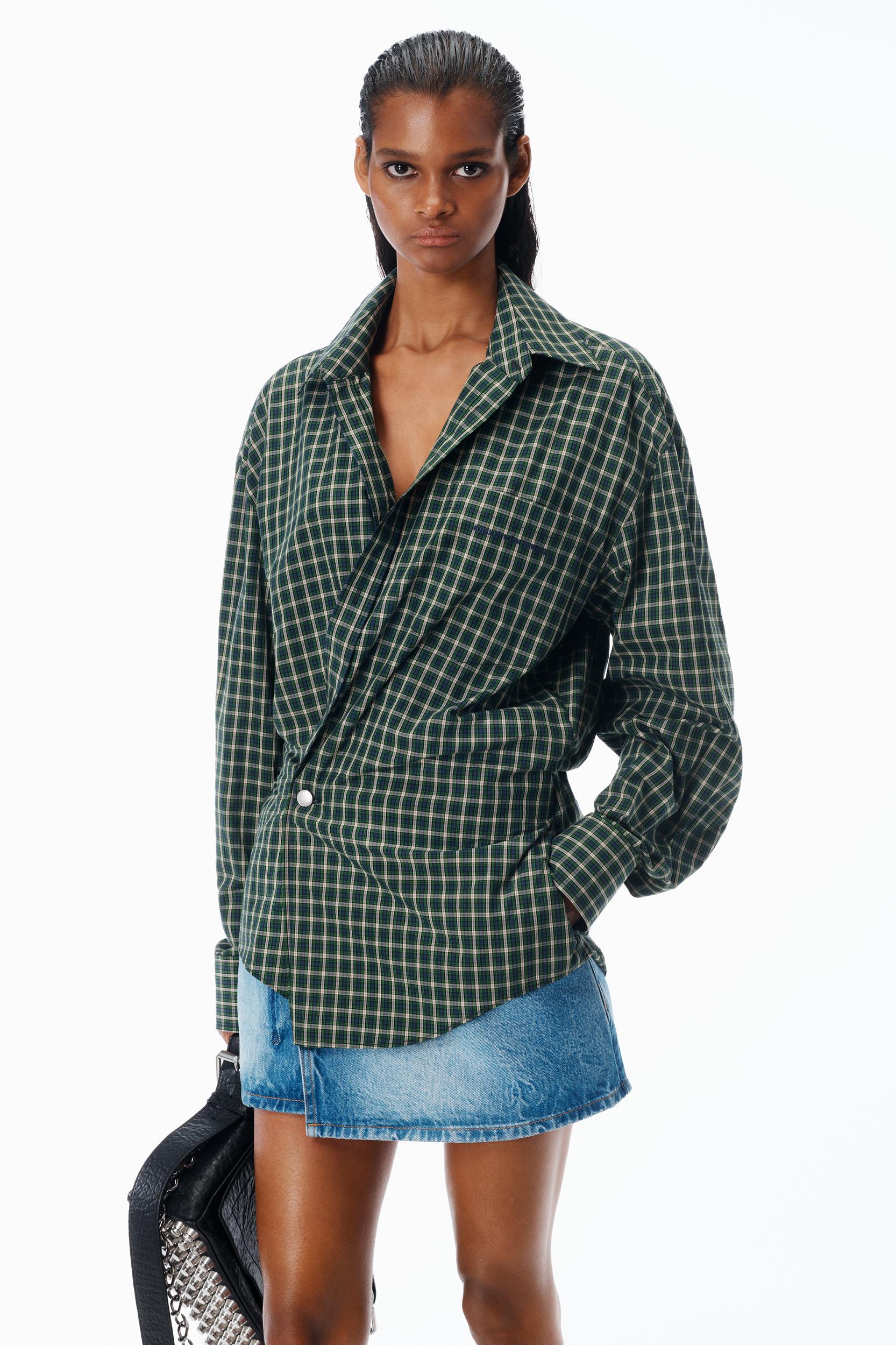 Pre-styled Wrap Mini Dress In Cotton Product Image