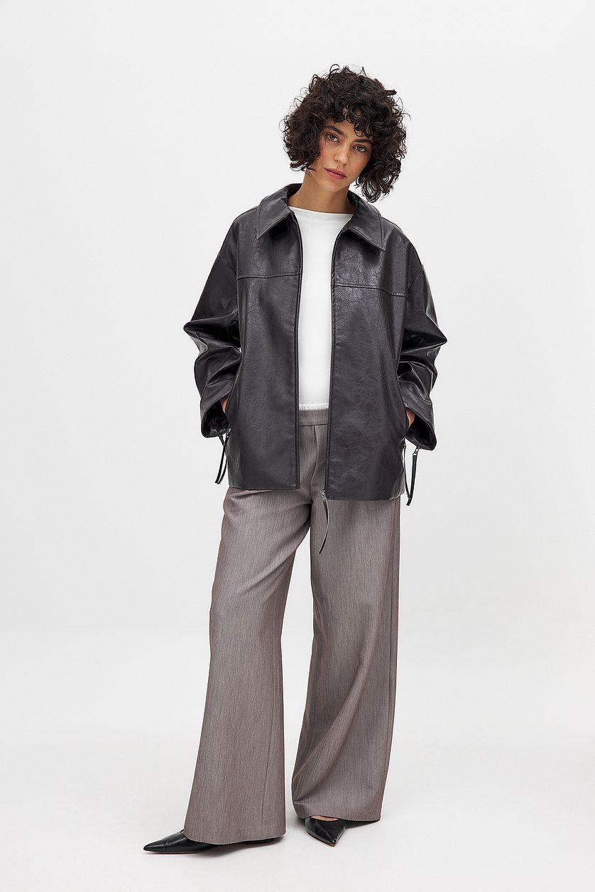 Elastic Cotton Detailed Suit Pants Product Image