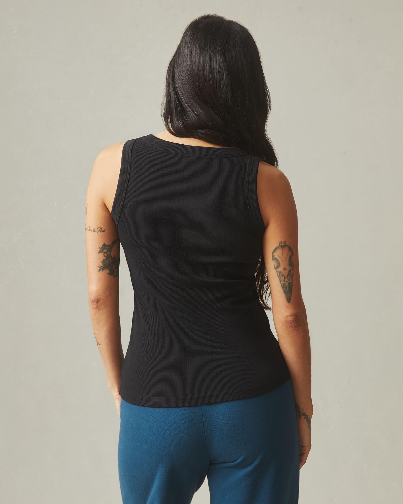 Women's Rib Tank - Black Product Image