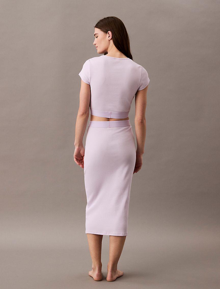 Cotton Stretch Rib Skirt Product Image