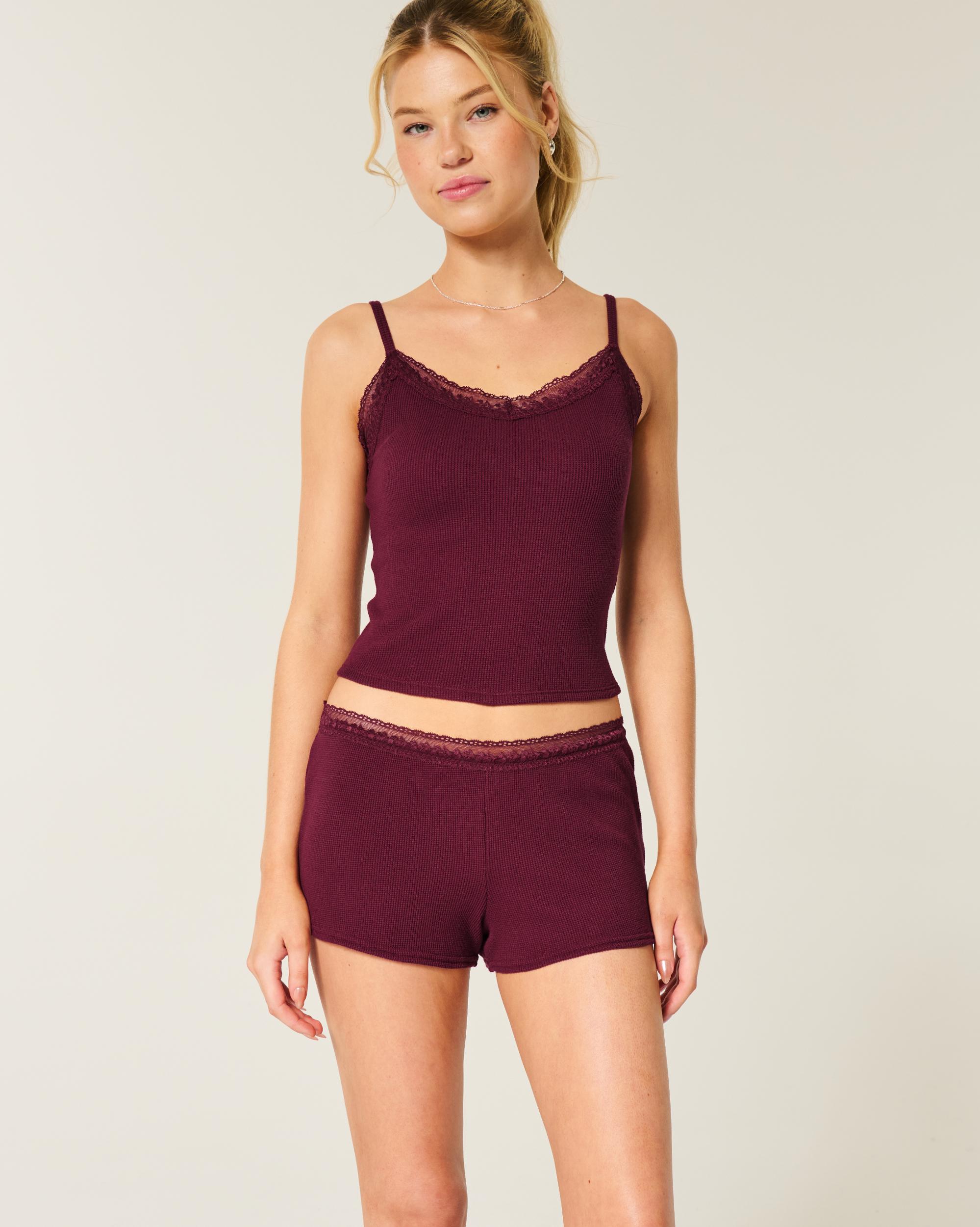 Gilly Hicks Waffle Lace Shortie Shorts Product Image