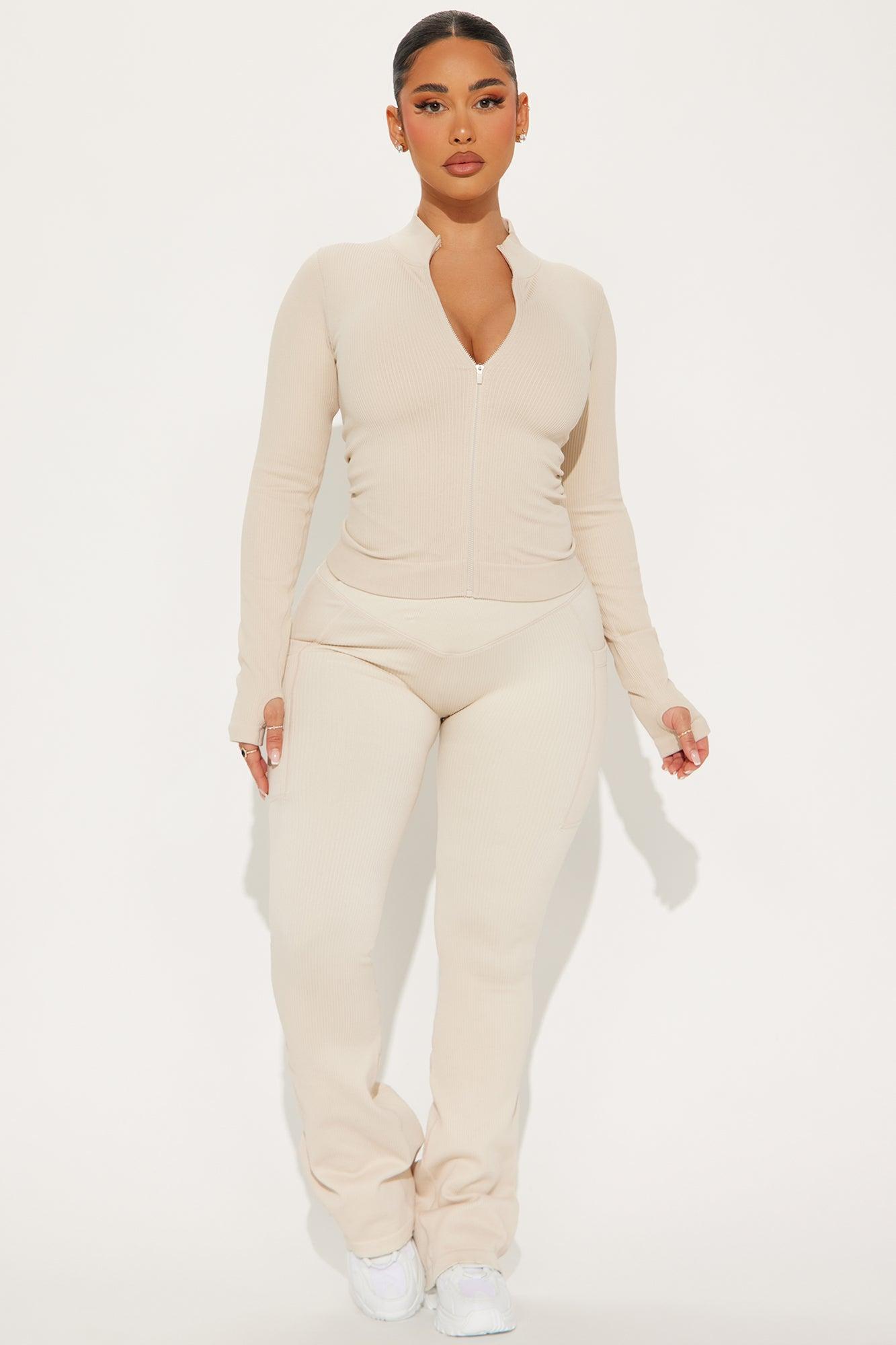 Resistance Effortless Seamless Active Jacket - Light Taupe Product Image