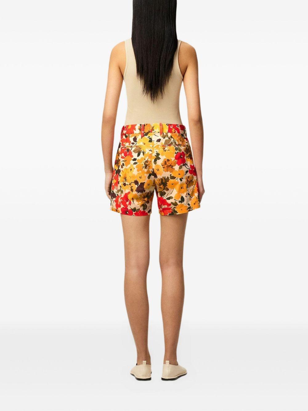 floral-print cotton shorts Product Image