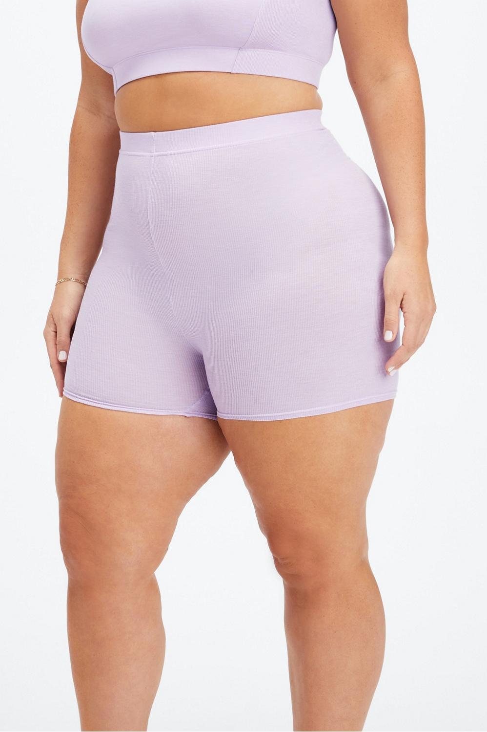 Fabletics RestoreKnit Slim Short Womens purple plus Size 1X Product Image