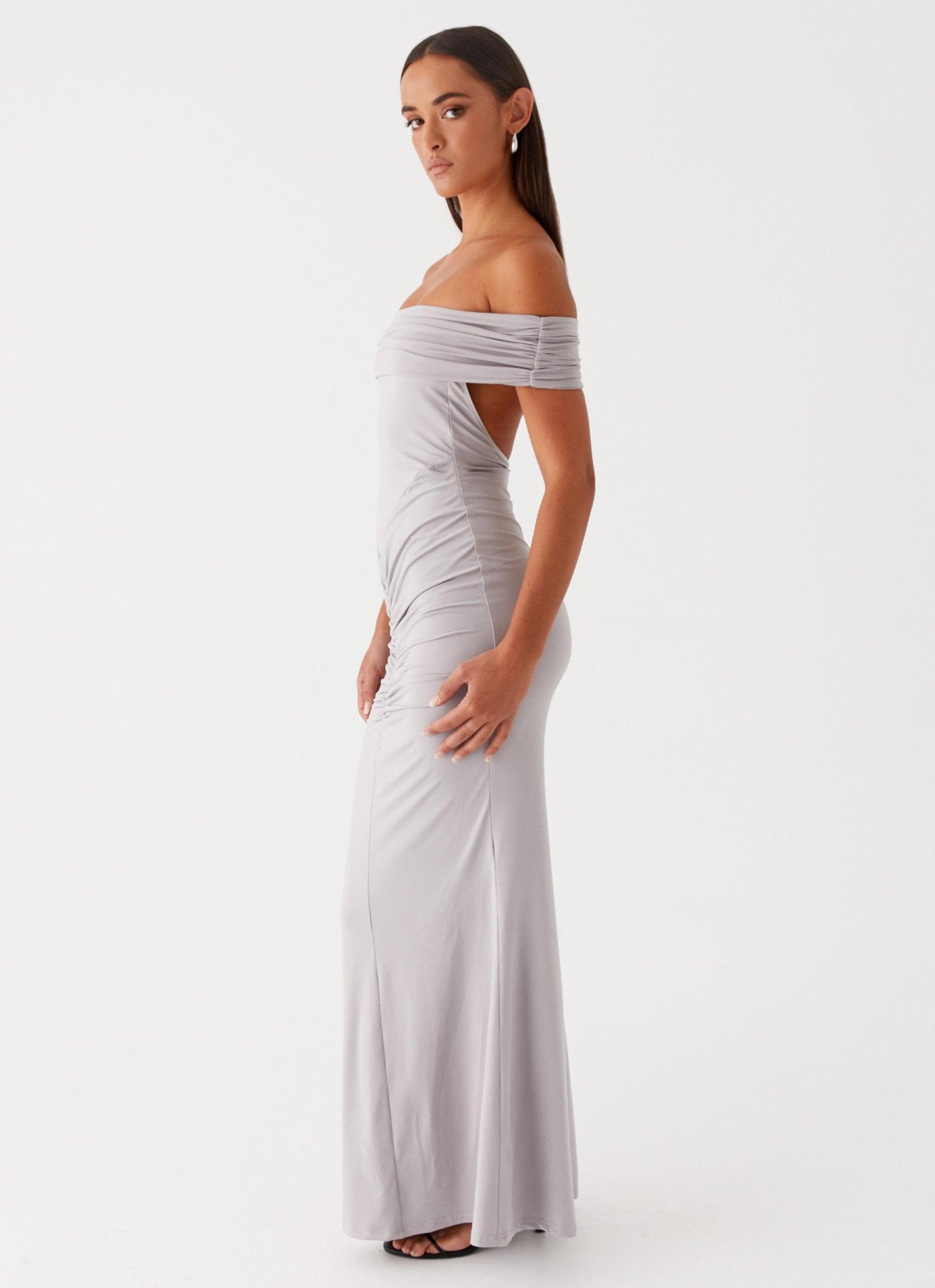 Dancefloor Maxi Dress - Grey Product Image