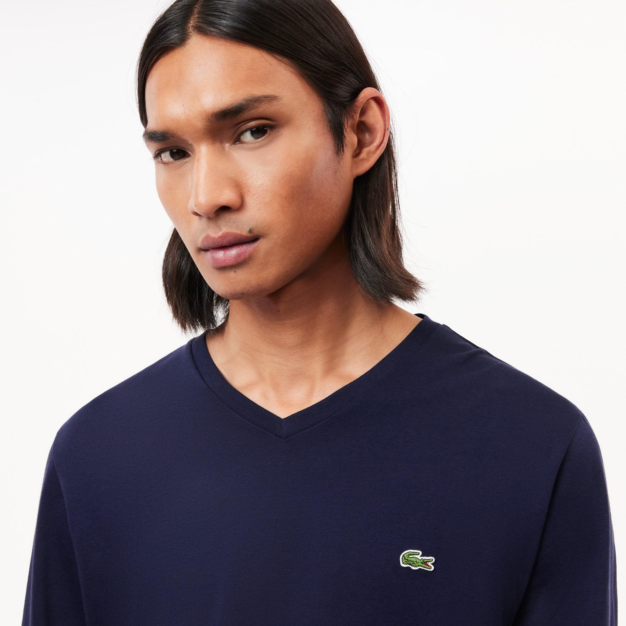 Men's Lightweight Pima Cotton V-Neck T-Shirt Product Image