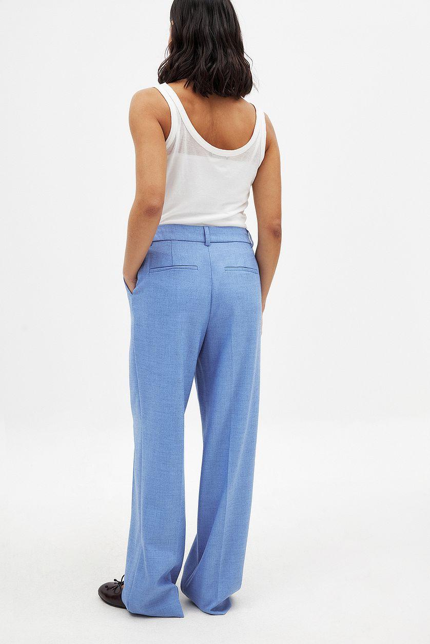Tailored Mid Waist Suit Pants Product Image