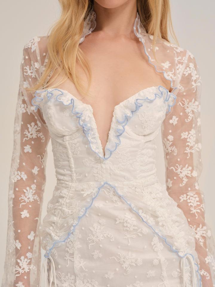 Bluebell Mini Dress — White Product Image