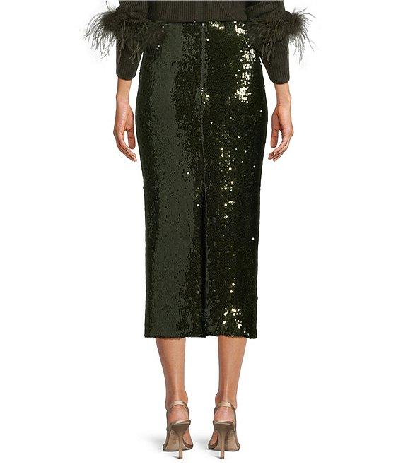 Antonio Melani Iman Sequin Pencil Midi Skirt Product Image