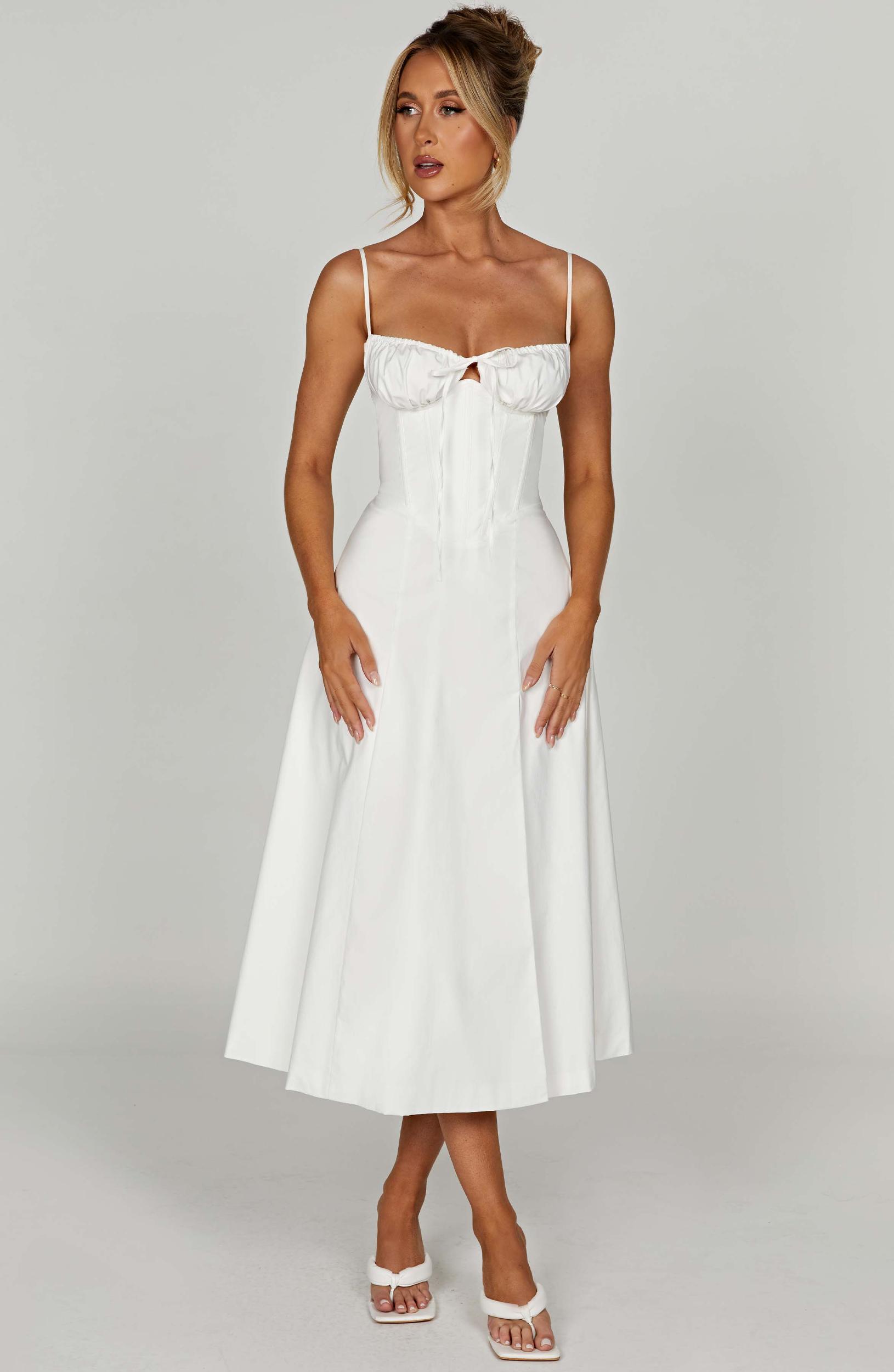 Deanna Midi Dress - Ivory Product Image