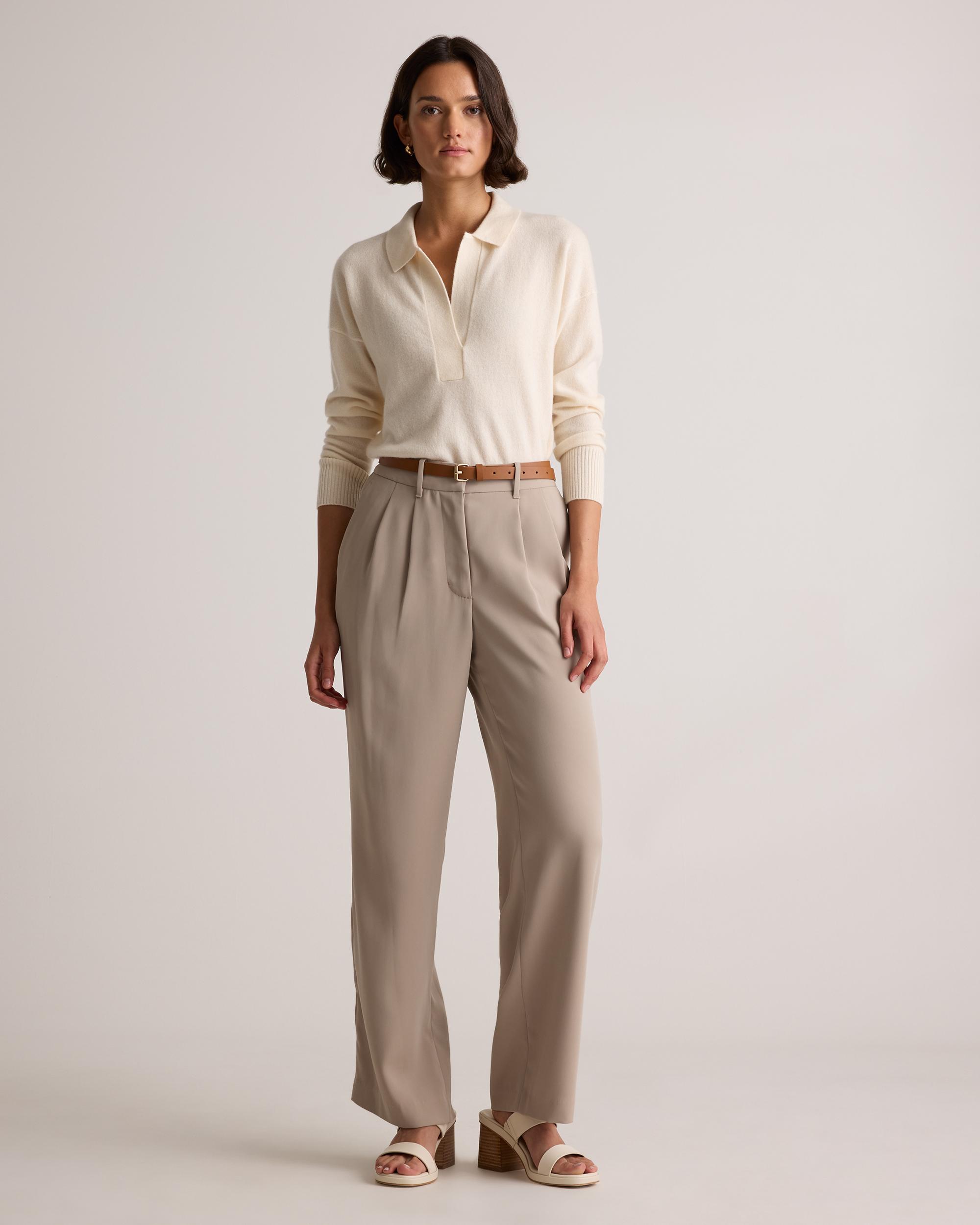 Quince | Women's Mongolian Cashmere Polo Sweater Product Image