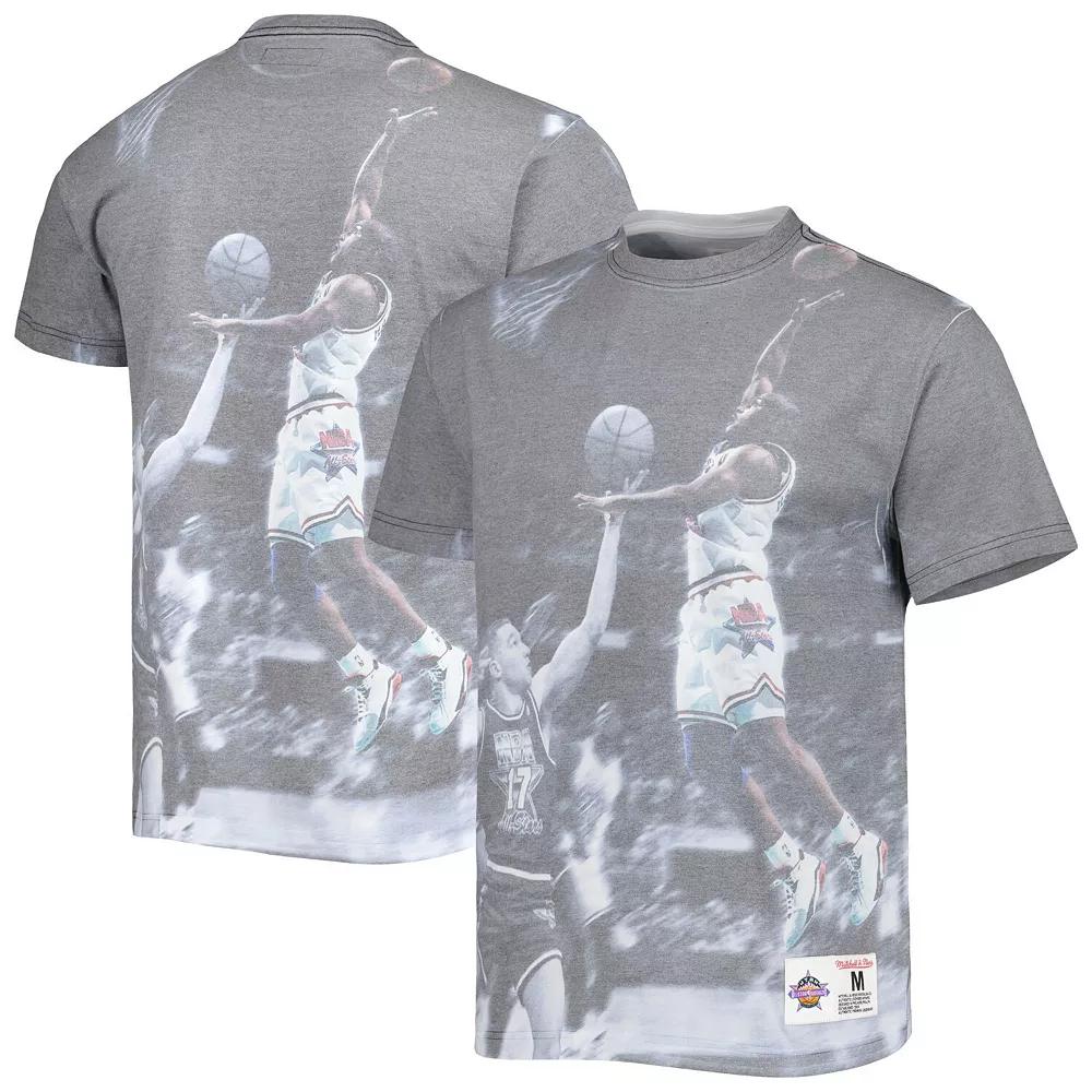 Men's Mitchell & Ness Golden State Warriors Above the Rim Graphic T-Shirt, Size: Large, White Product Image