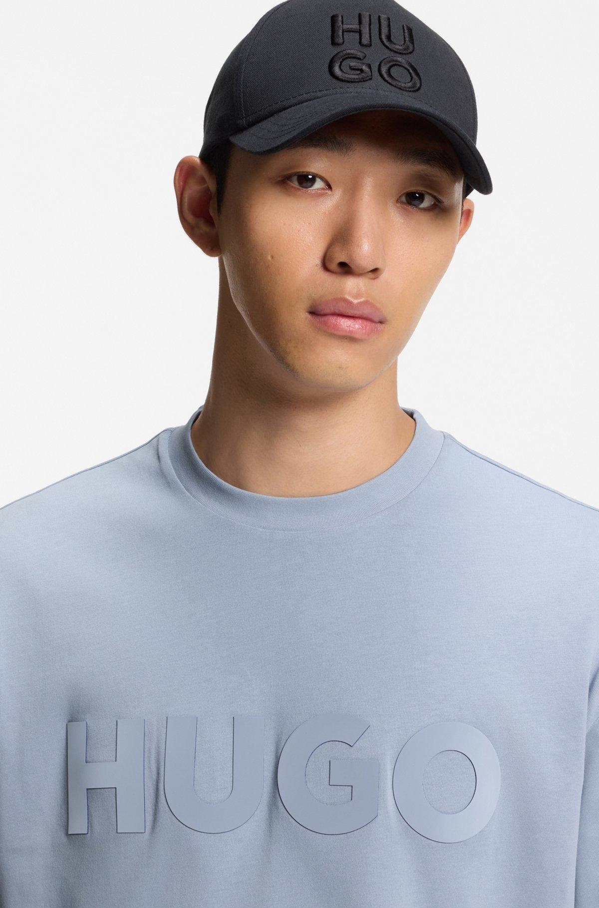 Oversized-fit T-shirt in cotton with reflective logo Product Image