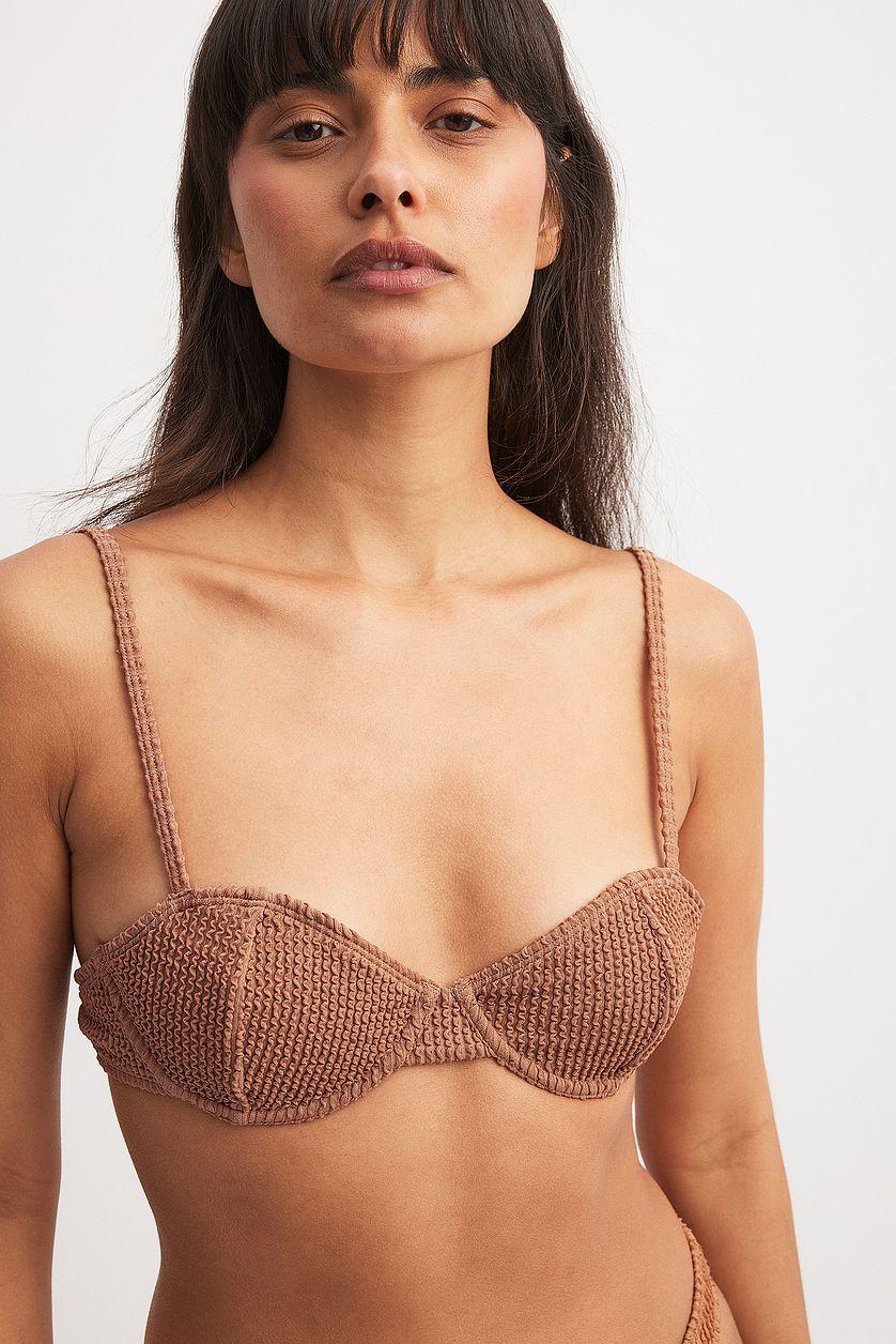 Smocked Underwired Bikini Bra Product Image