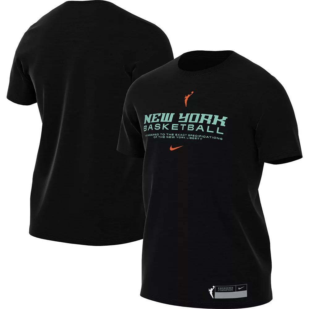 Men's Nike  Black New York Liberty On Court Legend Essential Practice T-Shirt, Size: XL, Nyl Black Product Image