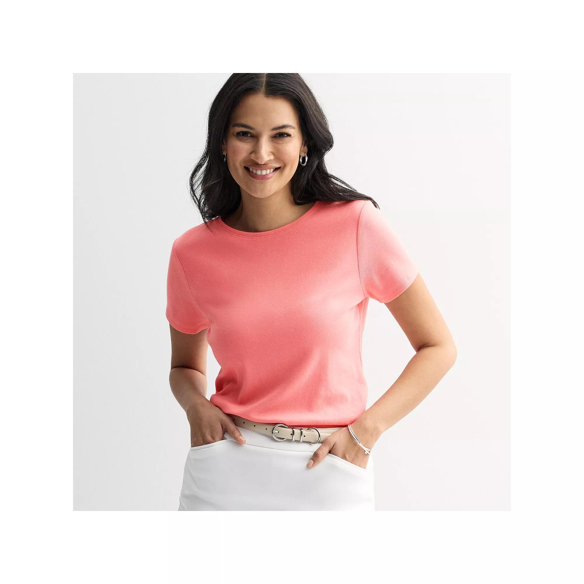 Women's Croft & Barrow® Essential Crewneck Tee,  Product Image