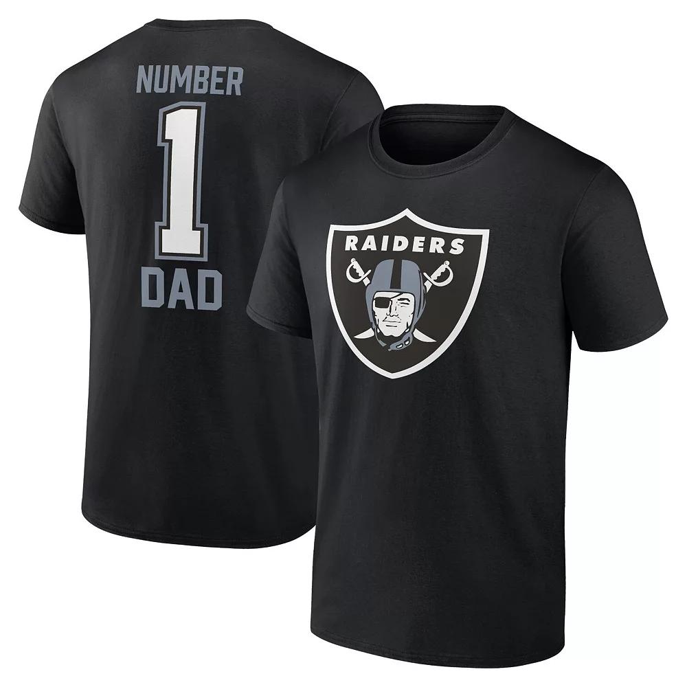 Men's Fanatics Black Las Vegas Raiders Father's Day T-Shirt,  Product Image