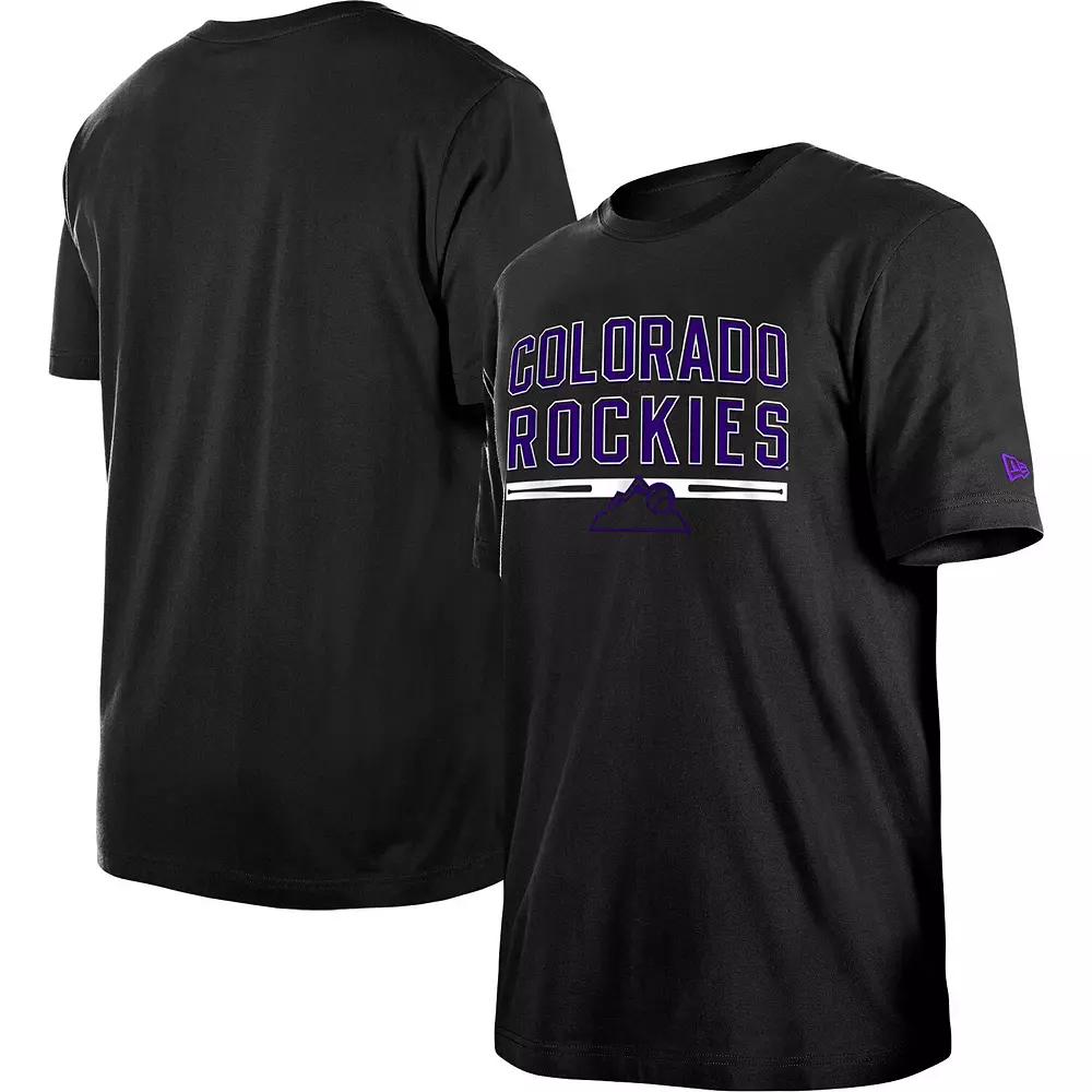 Men's New Era Black Colorado Rockies Batting Practice T-Shirt, Size: Large Product Image