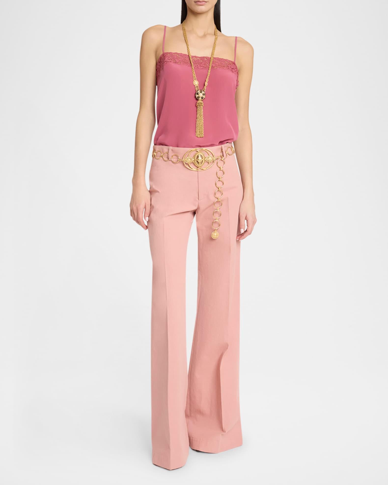 Cotton Canvas Flare Pants Product Image