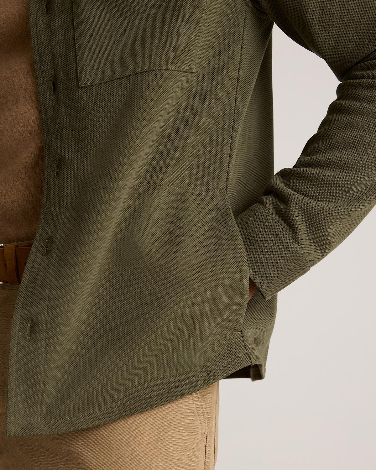 Quince | Men's Cotton Pique Knit Overshirt Organic Cotton Product Image