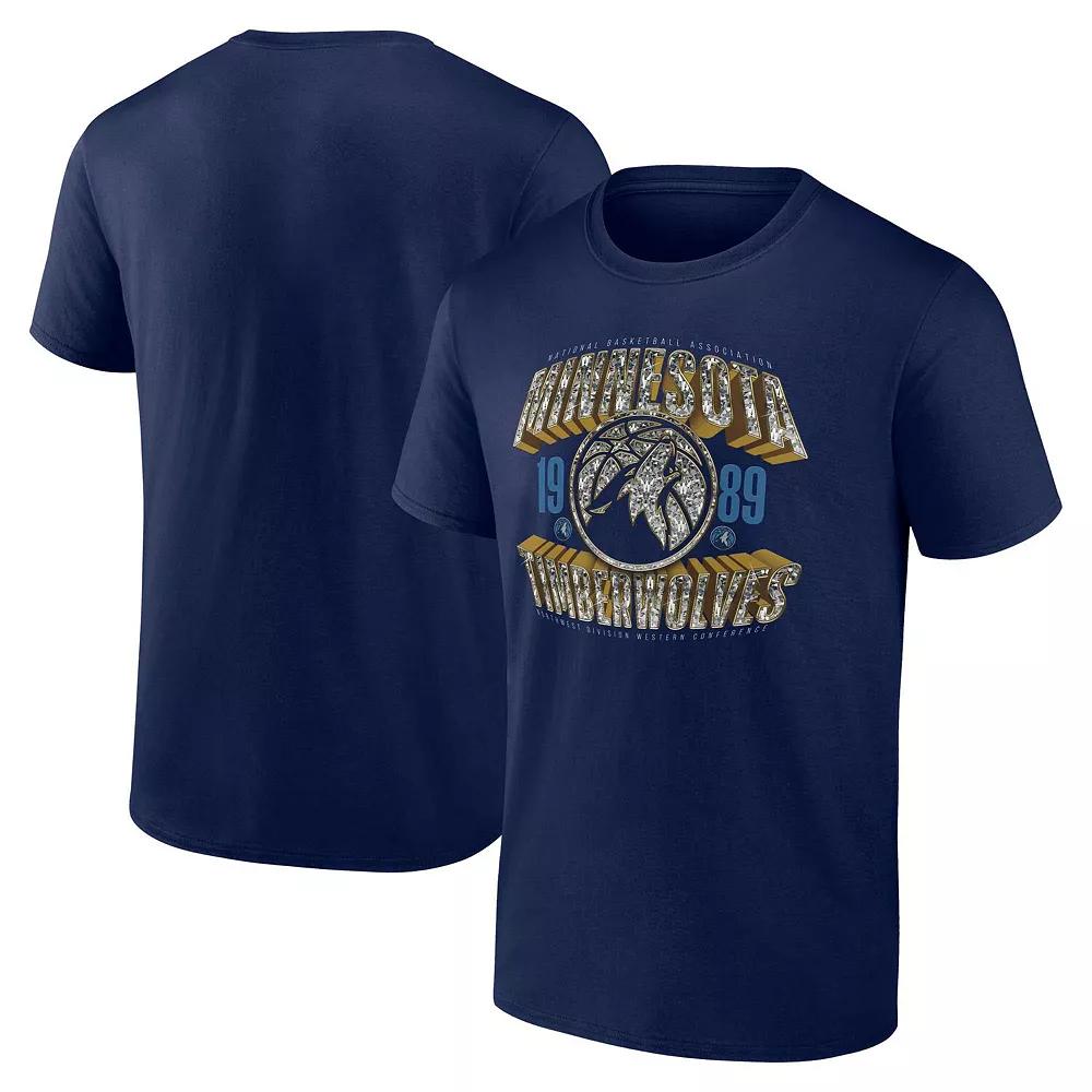 Men's Fanatics Navy Minnesota Timberwolves Quick Strides T-Shirt,  Product Image