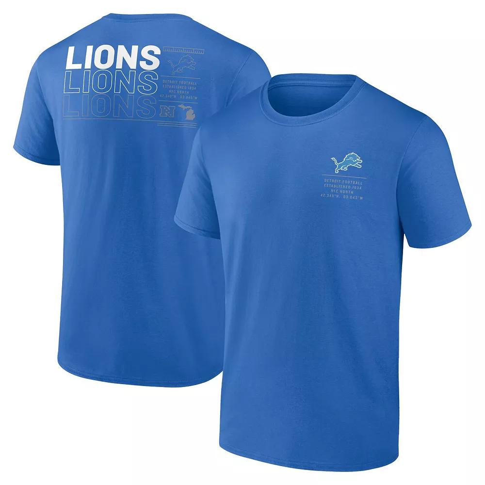 Men's Fanatics Blue Detroit Lions Repeat Stats T-Shirt,  Product Image