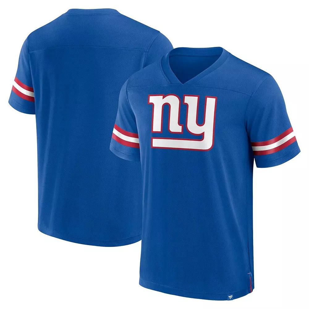 Men's Fanatics Branded Royal New York Giants Jersey Tackle V-Neck T-Shirt,  Product Image